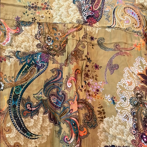 Johnny Was Yellow Casual Button Down Shirt - Picture 6 of 6